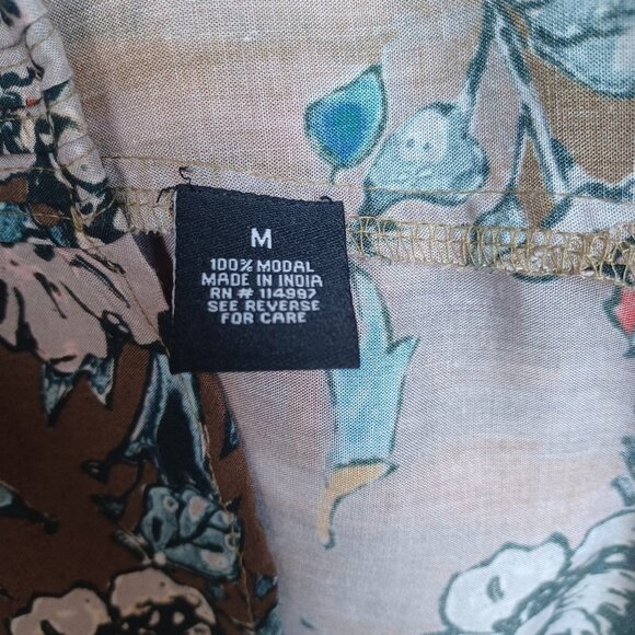 Tolani Tunic Dress Pleat Front Long Sleeve Blouse Soft Modal Womens size Medium - Picture 8 of 11